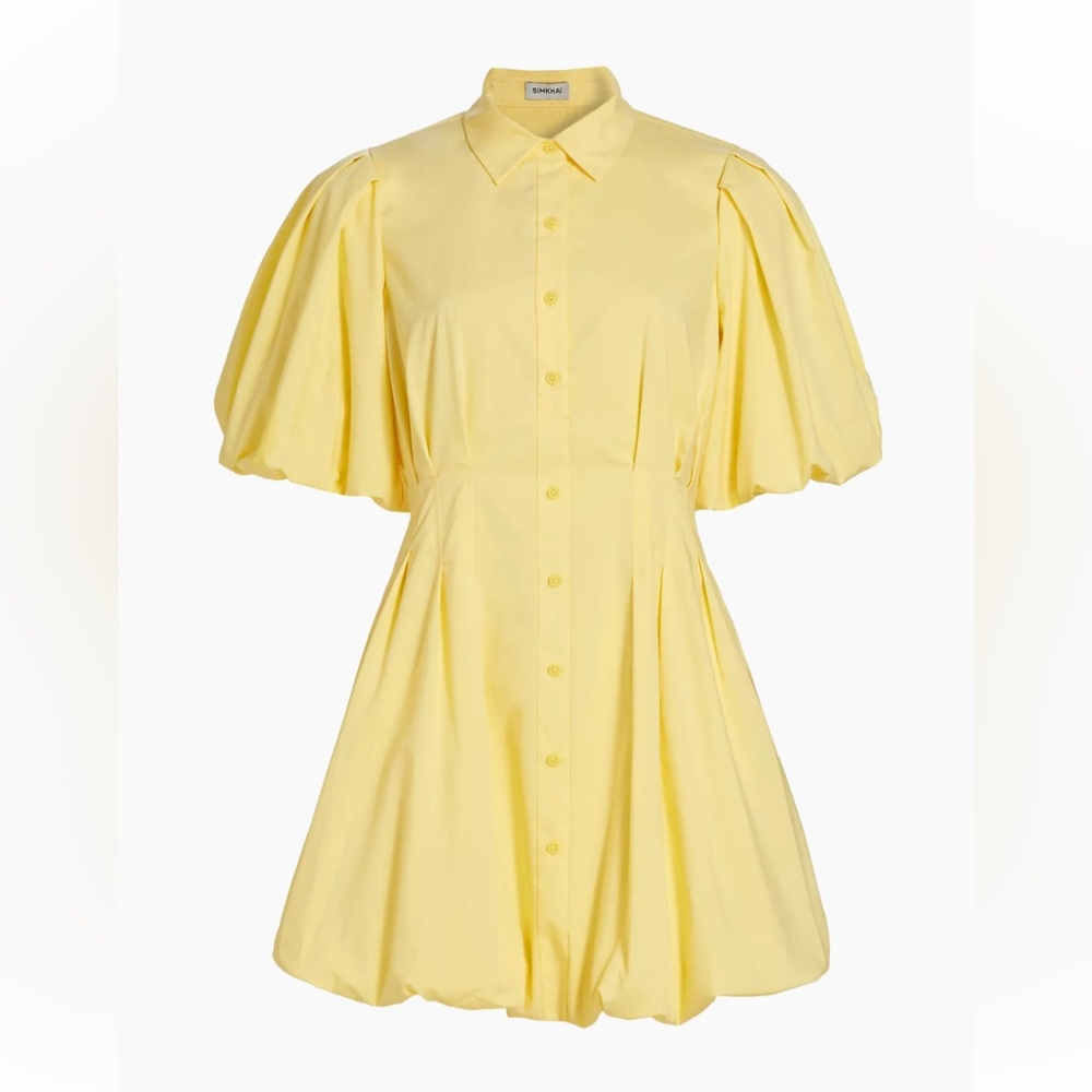 Jonathan Simkhai Cleo Balloon Pintuck Minidress